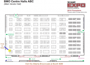 Calgary Expo 2014 - Floor Map for Booth 200